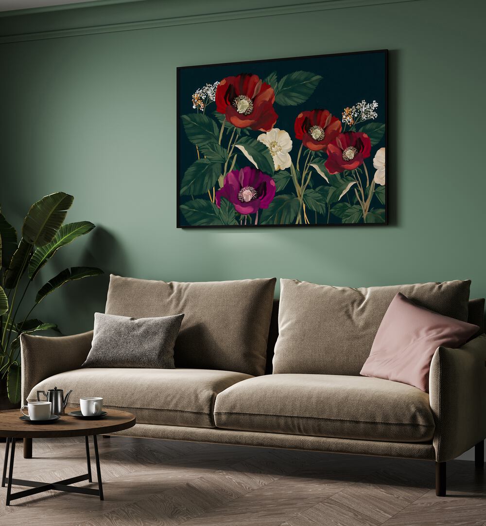 Vibrant STELLABLOOM AZUREA, FLORAL FLOWER PAINTINGS adding elegance and nature to your modern living space.