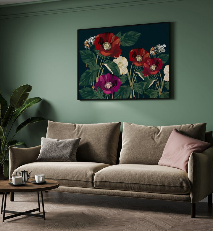 Vibrant STELLABLOOM AZUREA, FLORAL FLOWER PAINTINGS adding elegance and nature to your modern living space.