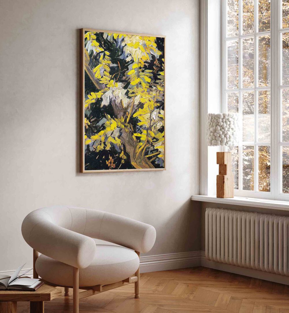 VINCENT VAN GOGH'S BLOSSOMING ACACIA BRANCHES (1890) ,  VINTAGE PAINTINGS