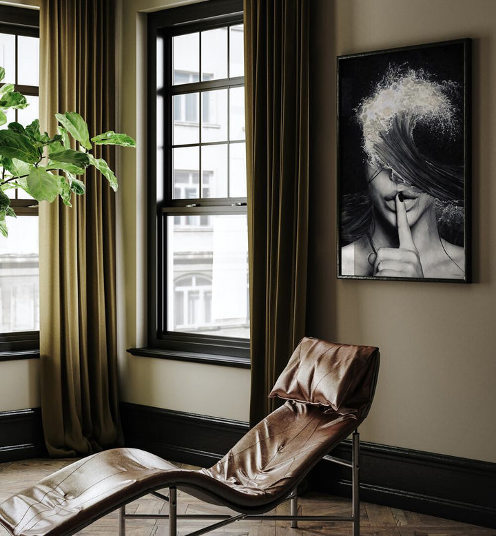 Surreal art print "SECRETS AND WAVES" by Underdott, blending dreams and reality in stunning detail.