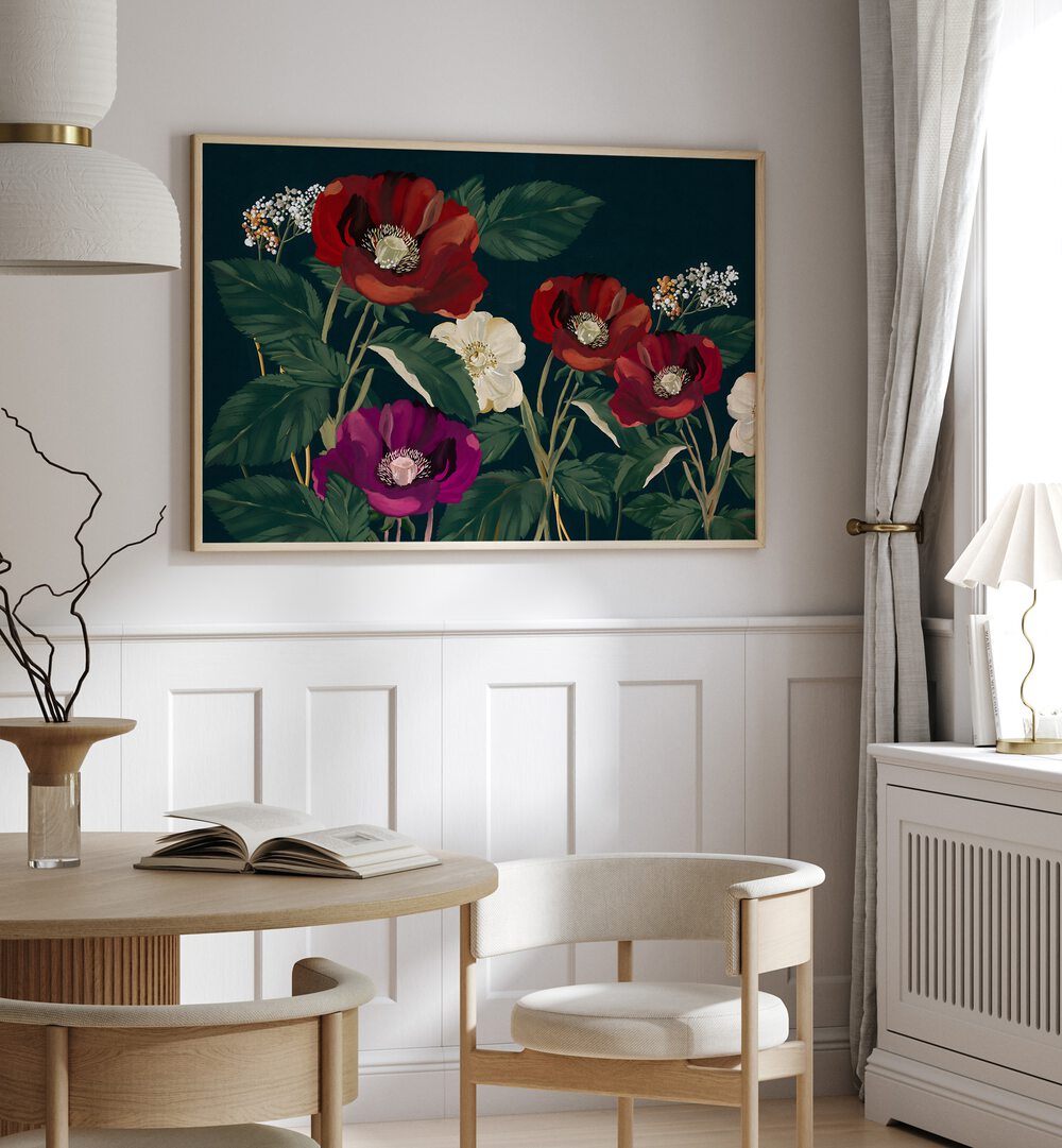 STELLABLOOM AZUREA, FLORAL FLOWER PAINTINGS enhance home decor with vibrant blooms and elegant design.