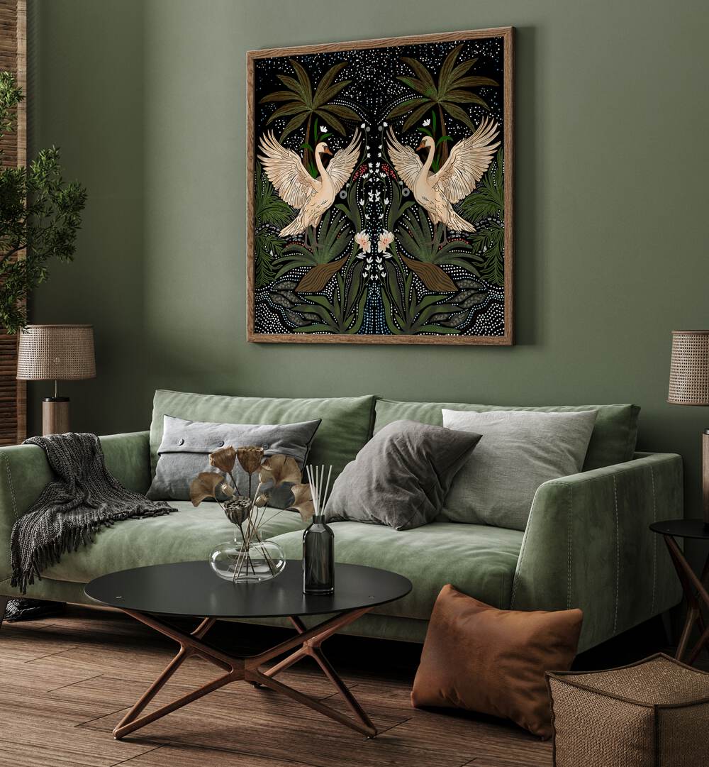 Elegant SWAN DANCE, FLORAL FLOWER PAINTINGS enhance your space with a serene and stylish ambiance. Perfect for any decor.