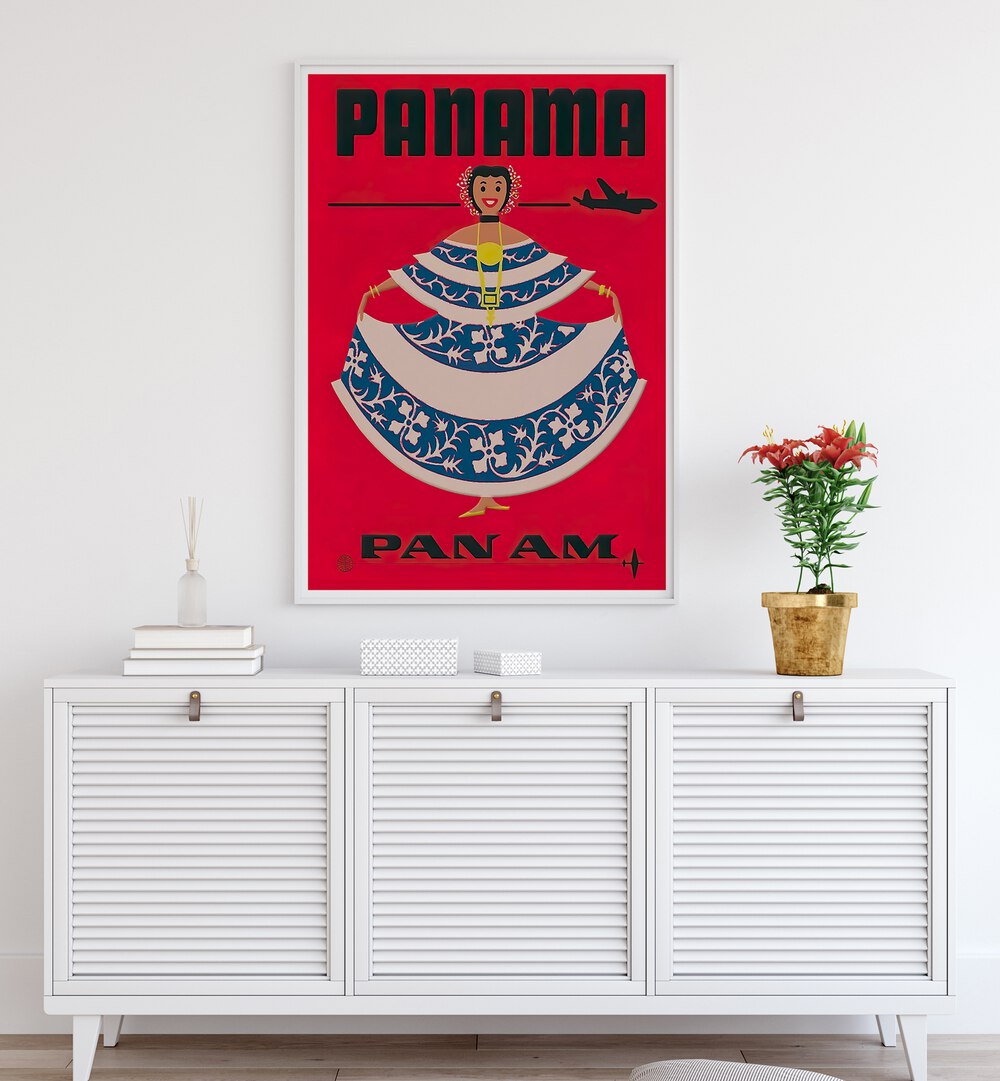 Colorful PANAMA, VINTAGE TRAVEL POSTERS showcase vibrant culture and adventure, perfect for any travel lover's decor.