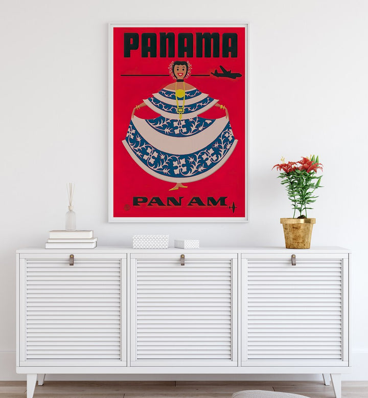 Colorful PANAMA, VINTAGE TRAVEL POSTERS showcase vibrant culture and adventure, perfect for any travel lover's decor.