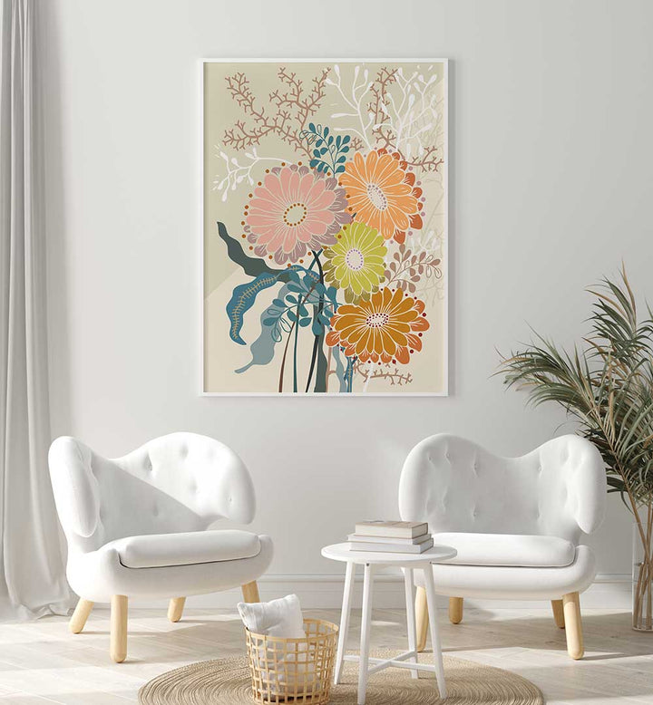 Brighten your home with SPRINGTIME I, FLORAL FLOWER PAINTINGS, showcasing vibrant floral designs and bold colors.