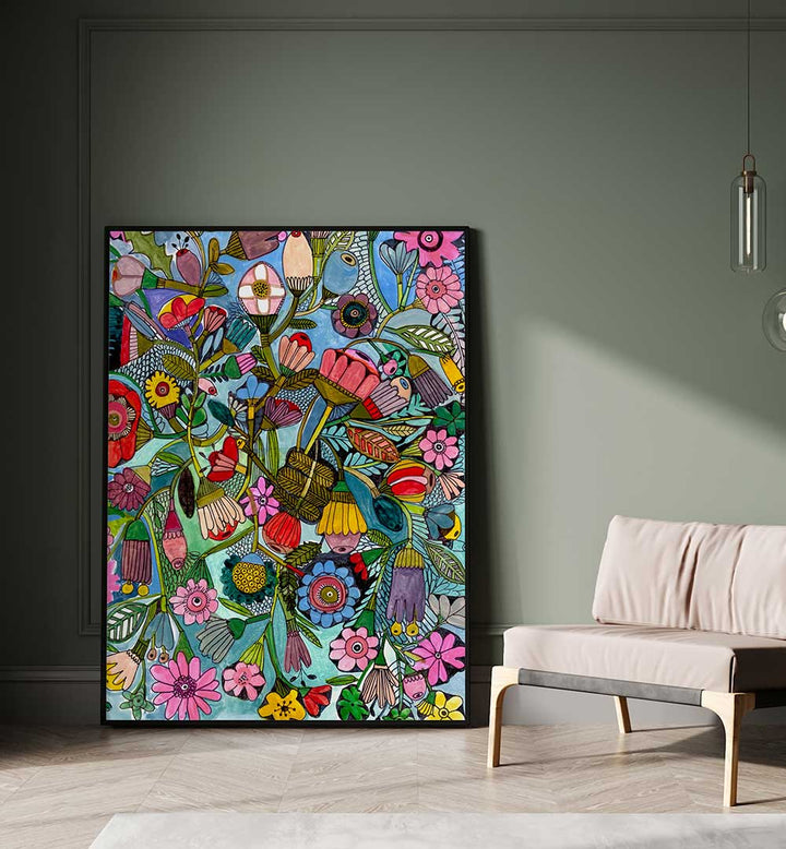 BLUEFLORAL , FLORAL FLOWER PAINTINGS