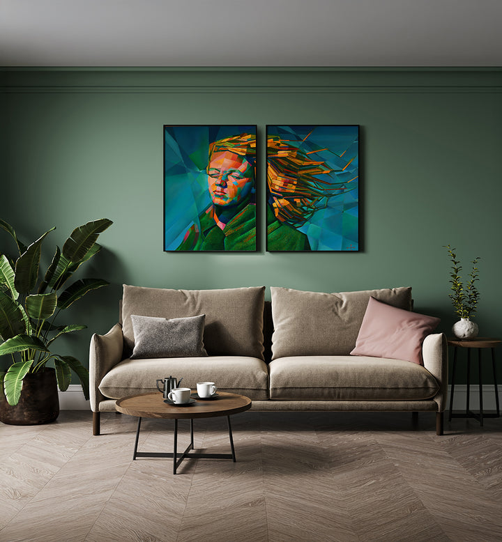 THE DREAMING WIND , SET OF 2 PAINTINGS