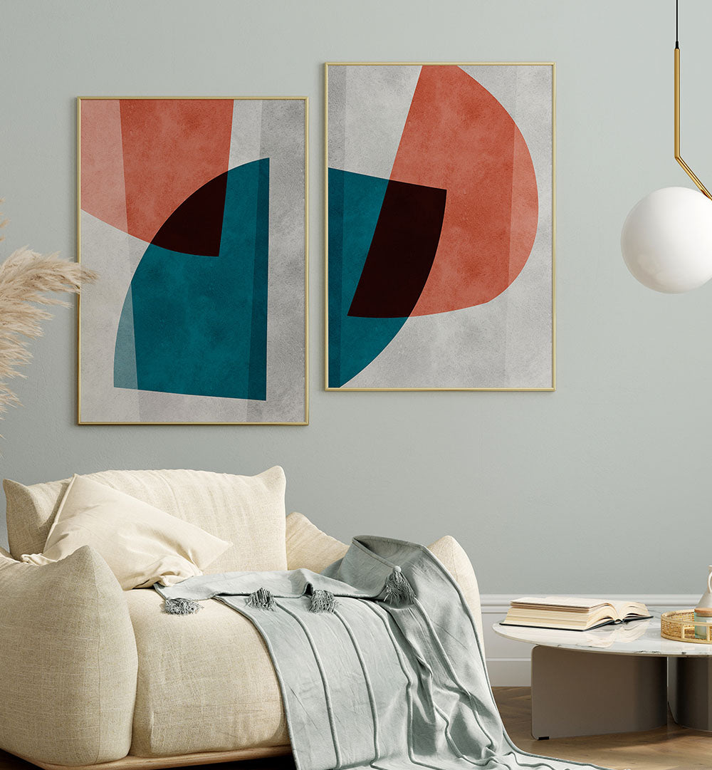 INTERSECTING SOULS , SET OF 2 PAINTINGS