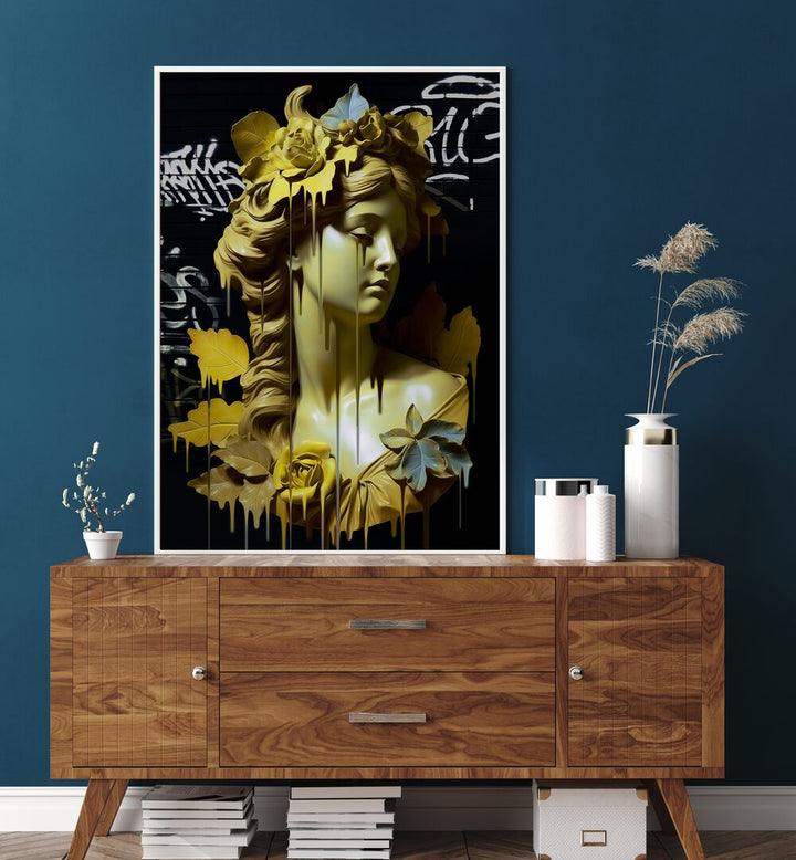 VANDAL HELENA, ALTERED ART PRINTS by DIKHOTOMY features a striking blend of art and rebellion for any space.