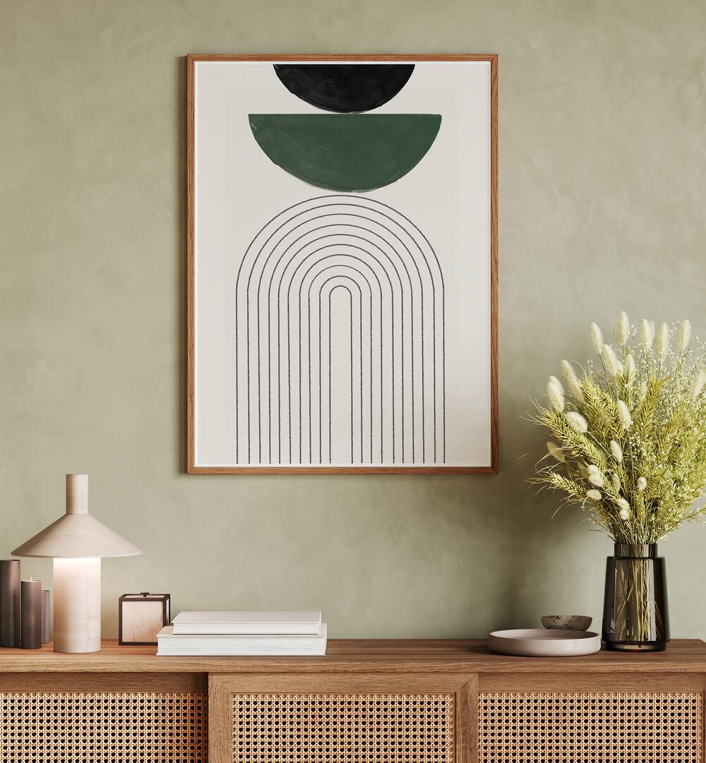 Elevate your decor with MID CENTURY MODERN IV, BOHO ART PAINTINGS, featuring striking colors and contemporary design.