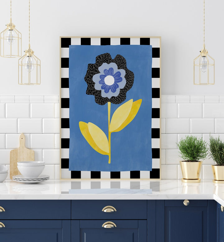 Brighten your space with BLUE FLOWER, FLORAL FLOWER PAINTINGS by Elena Ristova, showcasing nature's delicate beauty.