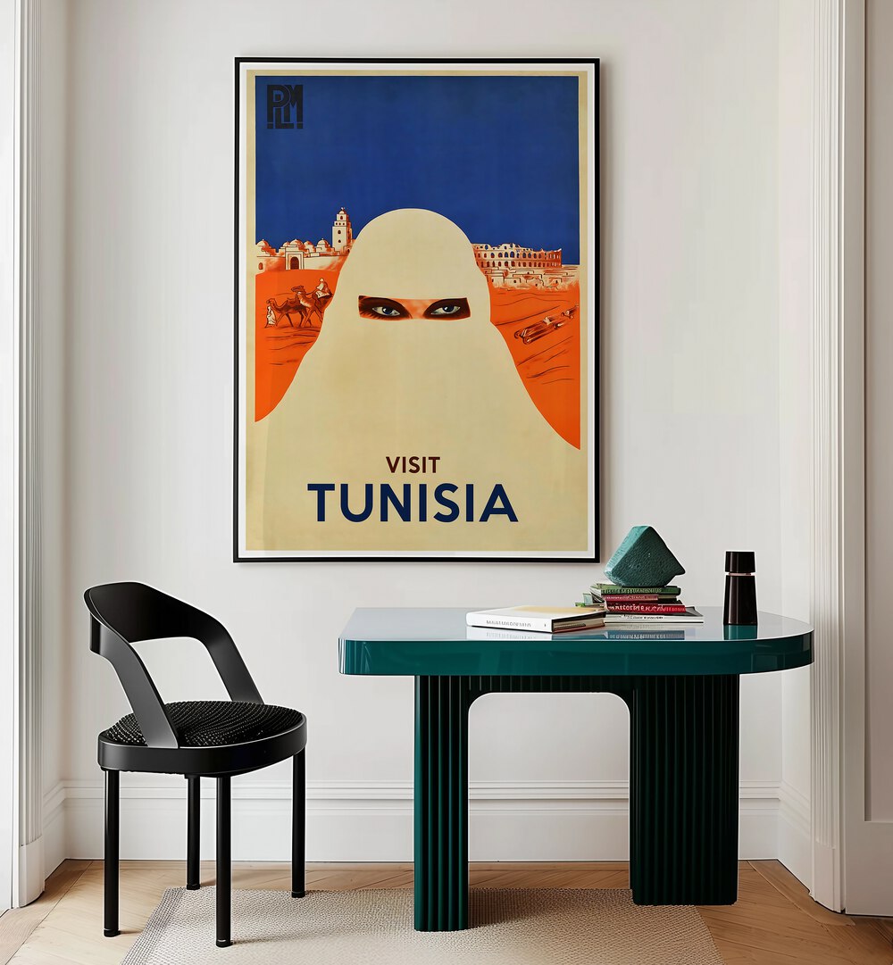 Explore TUNISIA , VINTAGE TRAVEL POSTERS showcasing iconic landscapes and culture, perfect for collectors and enthusiasts.