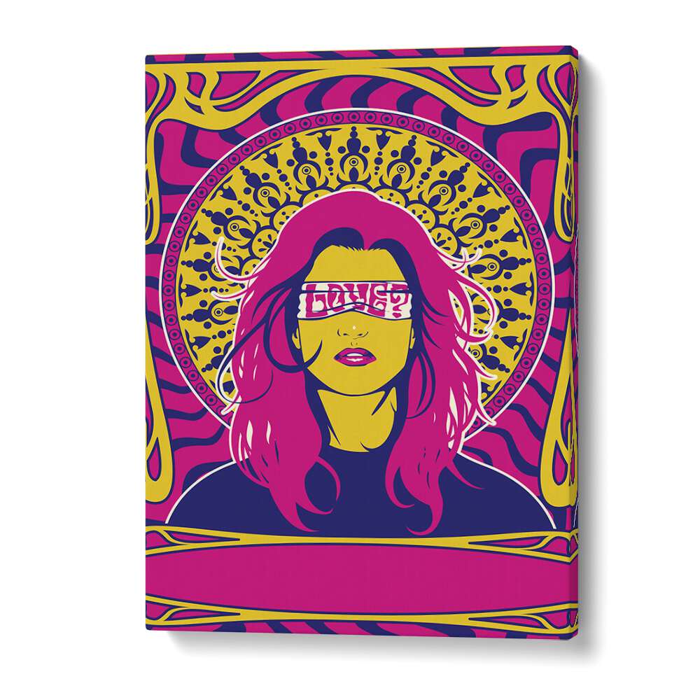 Vibrant artwork from the 70'S WOMAN SERIES I, POP ART PAINTINGS, capturing the essence of the 1970s. Perfect for any space!