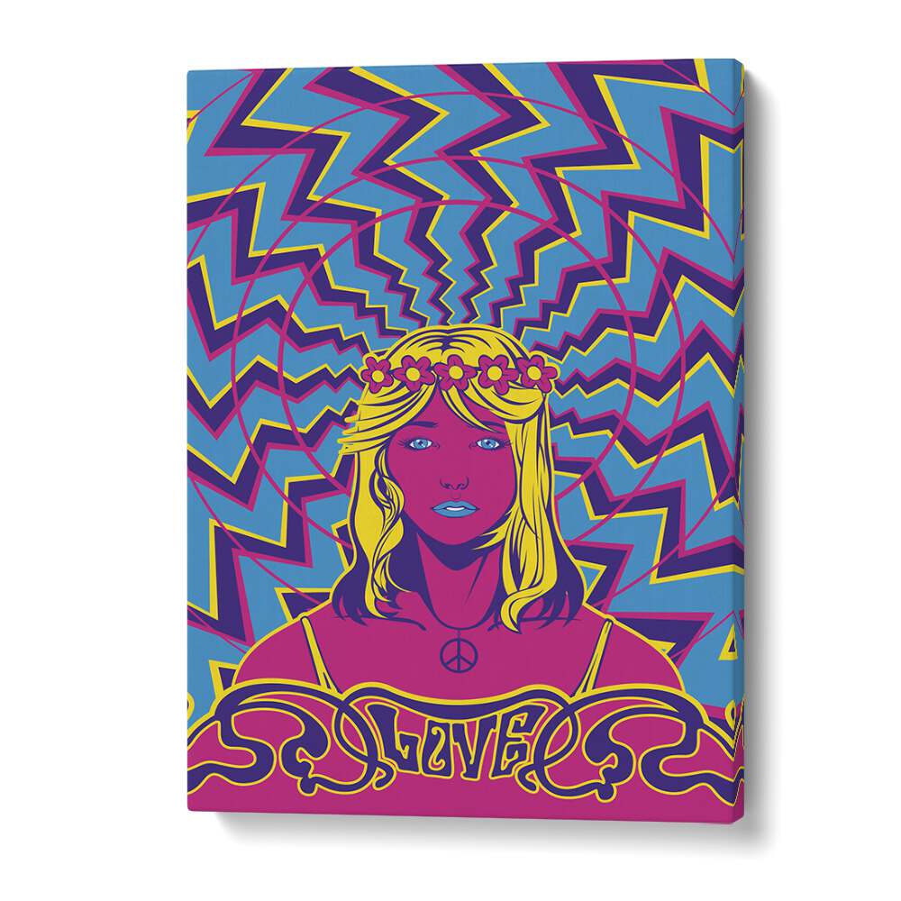 Vibrant 70'S WOMAN SERIES II, POP ART PAINTINGS showcasing the dynamic spirit of the 1970s for art lovers.