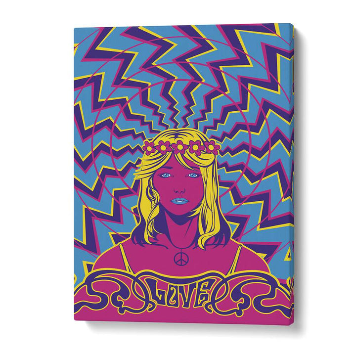 Vibrant 70'S WOMAN SERIES II, POP ART PAINTINGS showcasing the dynamic spirit of the 1970s for art lovers.