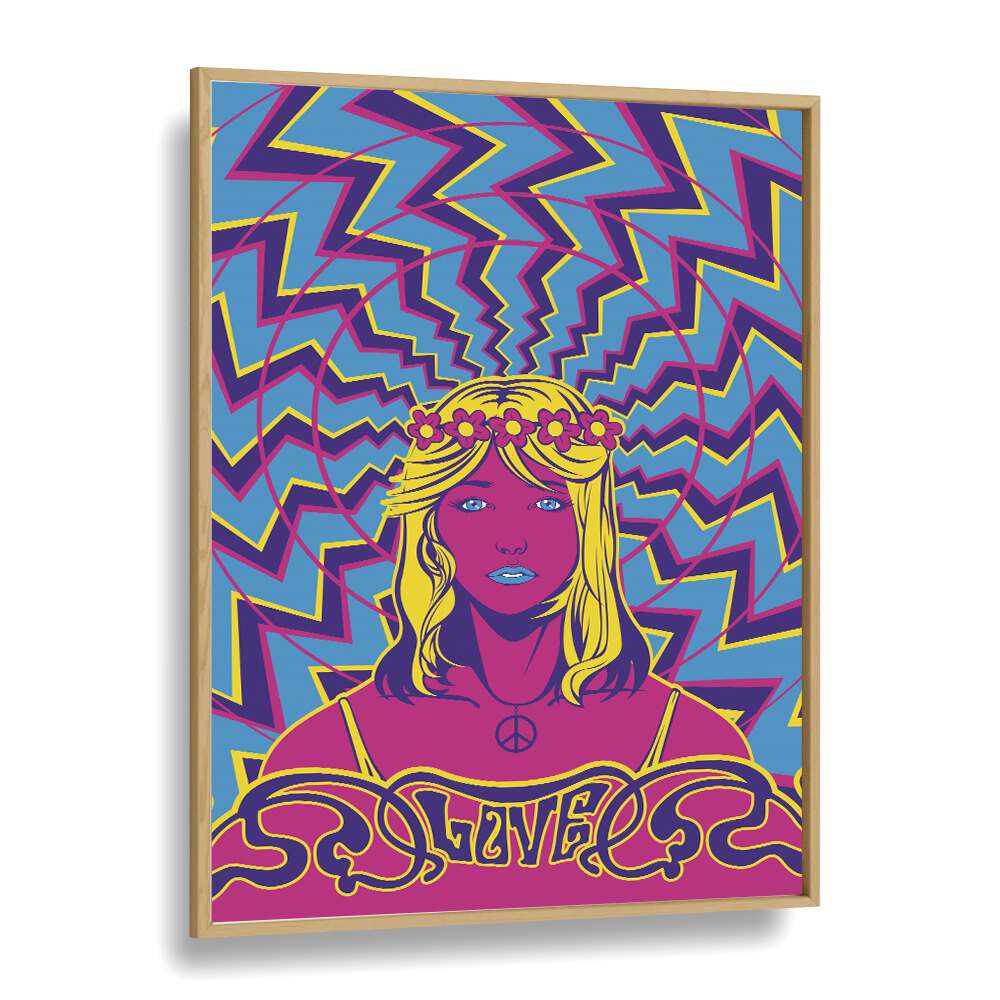 Vibrant 70'S WOMAN SERIES II, POP ART PAINTINGS showcasing the iconic 1970s spirit, perfect for art enthusiasts.