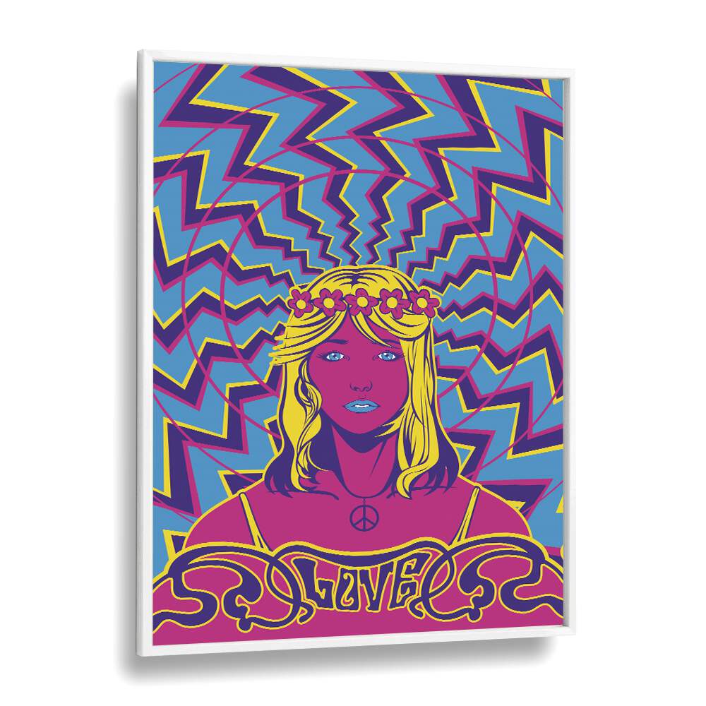 Vibrant 70'S WOMAN SERIES II, POP ART PAINTINGS artwork captures the spirit of the 1970s, perfect for any art lover.