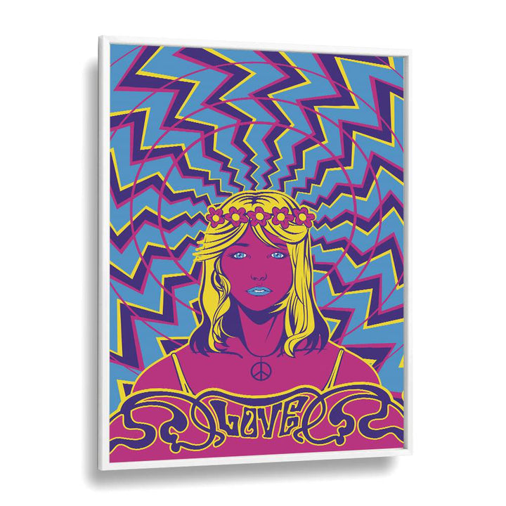 Vibrant 70'S WOMAN SERIES II, POP ART PAINTINGS artwork captures the spirit of the 1970s, perfect for any art lover.