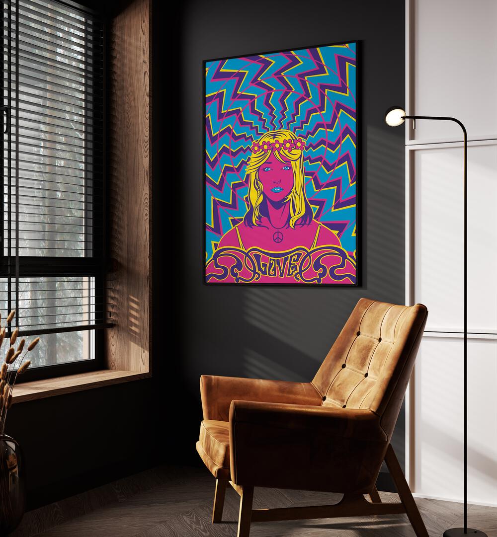 Vibrant 70'S WOMAN SERIES II, POP ART PAINTINGS showcasing 1970s spirit, perfect for art lovers and collectors.
