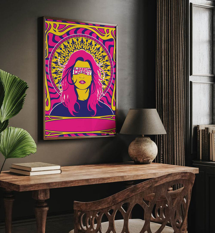 Vibrant 70's Woman Series I, Pop Art Paintings, perfect for elevating your space with bold 1970s style.