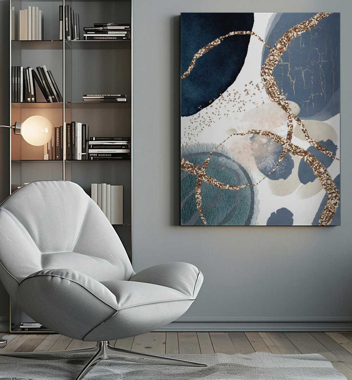 DENIM BLUE , BOHO ART PAINTINGS