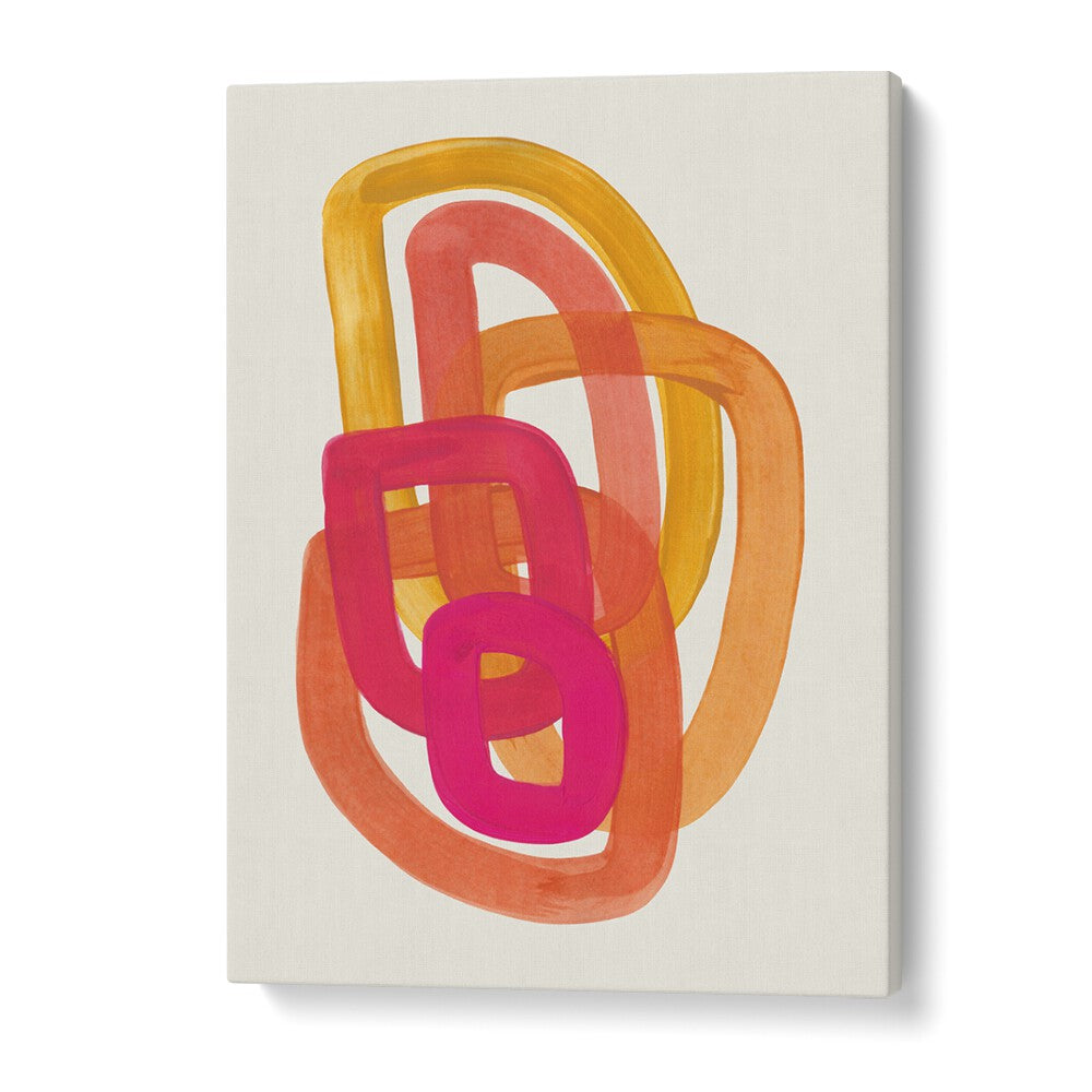 Colorful 70's Spiral, abstract paintings by Ejaaz Haniff, blending retro charm with modern design for your home.