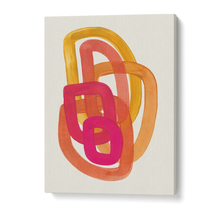 Colorful 70's Spiral, abstract paintings by Ejaaz Haniff, blending retro charm with modern design for your home.