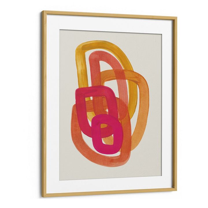 Colorful 70's Spiral, abstract paintings by Ejaaz Haniff, beautifully framed to enhance your home decor.
