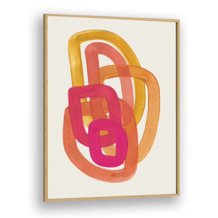 Colorful 70's Spiral, abstract paintings by Ejaaz Haniff, perfect for adding retro charm to your home décor.