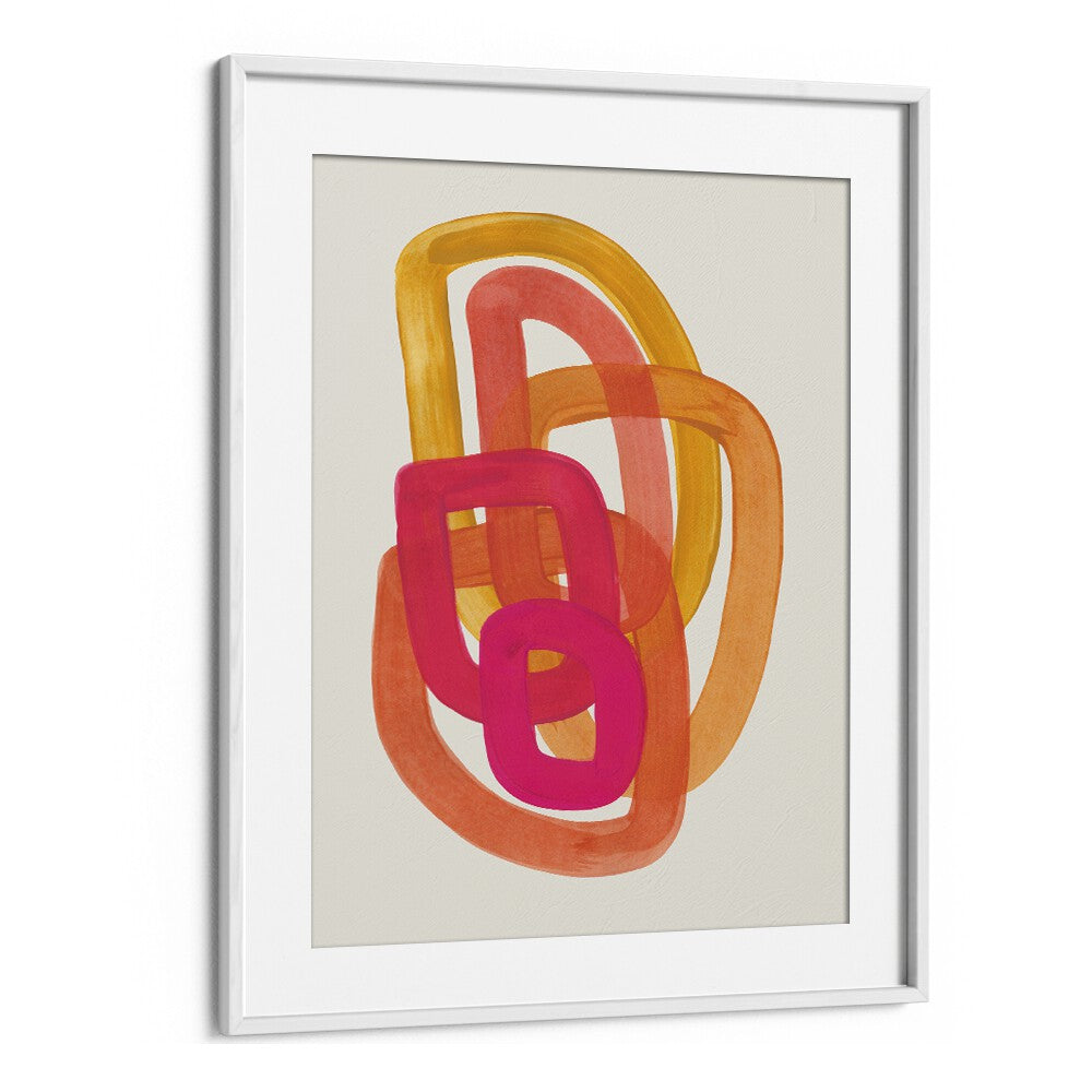 70'S SPIRAL, ABSTRACT PAINTINGS by Ejaaz Haniff showcase vibrant retro designs perfect for modern home decor.