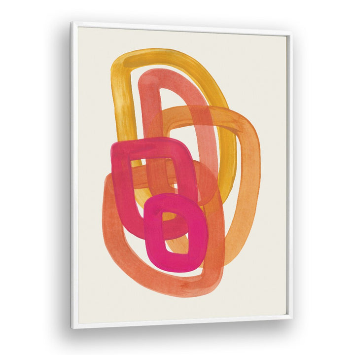Bright, colorful 70'S SPIRAL, ABSTRACT PAINTINGS by Ejaaz Haniff enhance your space with retro charm and modern design.