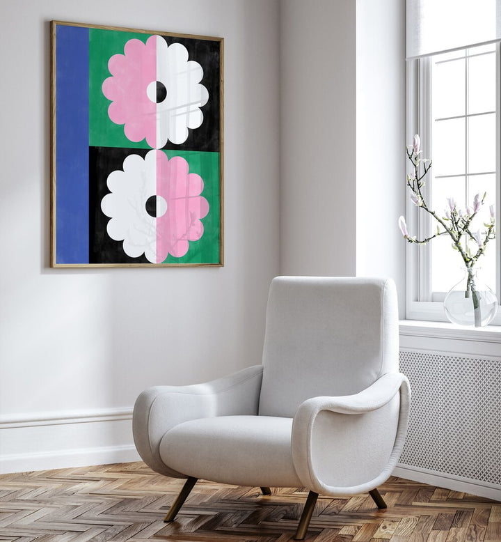 Vibrant TWIN FLOWER, FLORAL FLOWER PAINTINGS by Elena Ristova enhance your space with botanical beauty.