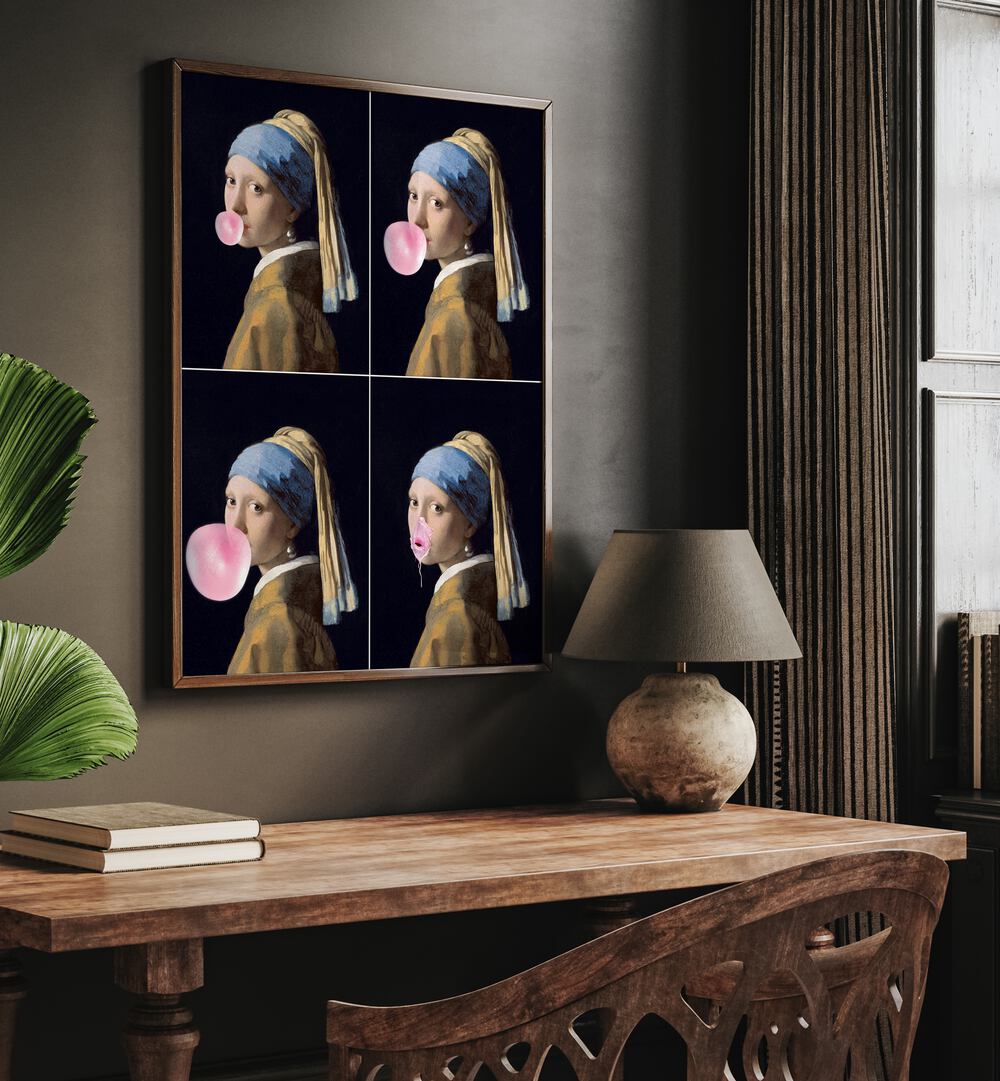 Transform your space with the PEARL GUM EXPLOSION, ALTERED ART PRINTS by Dikhotomy, showcasing vibrant nature's beauty.