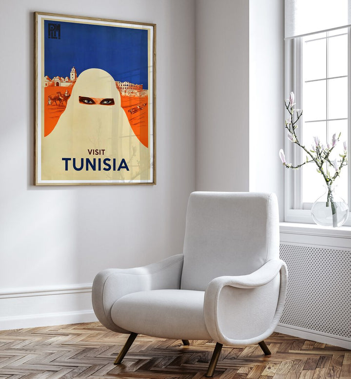 Experience the allure of TUNISIA with these stunning VINTAGE TRAVEL POSTERS, perfect for any travel enthusiast.