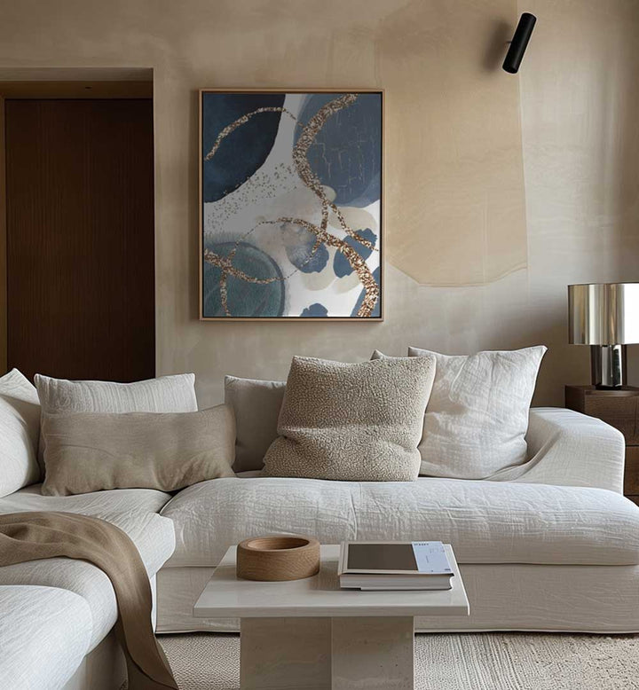 DENIM BLUE , BOHO ART PAINTINGS