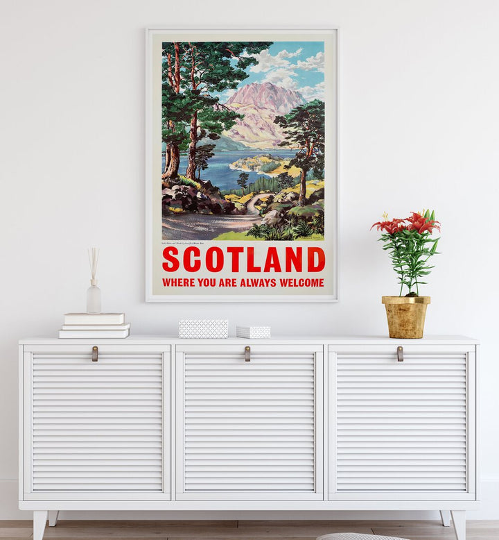 Enhance your decor with SCOTLAND I, VINTAGE TRAVEL POSTERS, showcasing Scotland's stunning landscapes and charm.