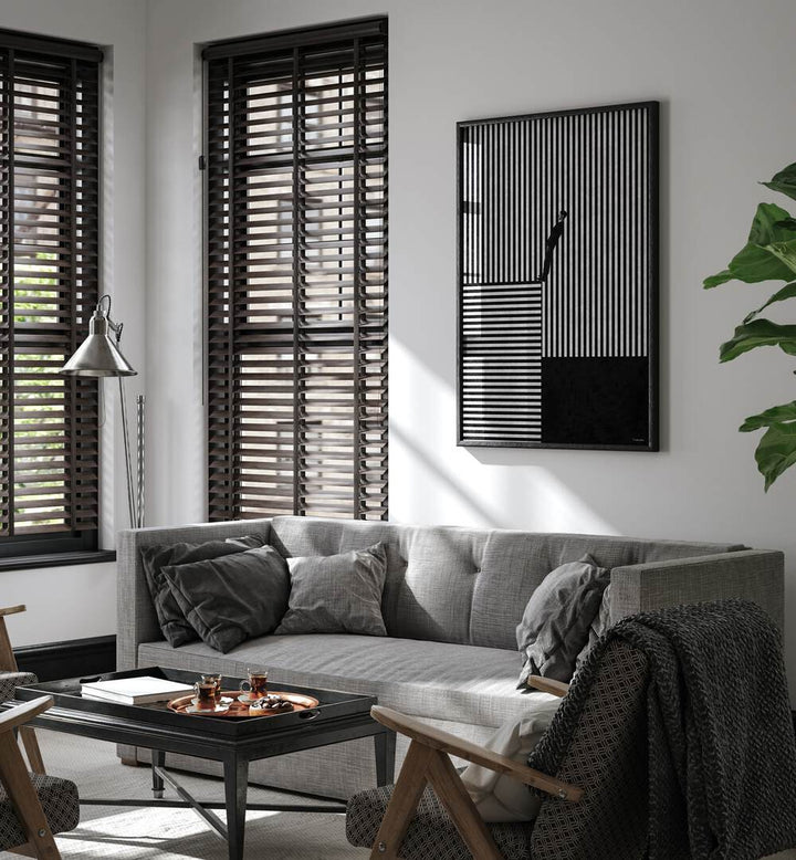 Transform your space with STRIPED ILLUSION, GEOMETRIC ART PRINTS by Underdott, perfect for modern home decor.