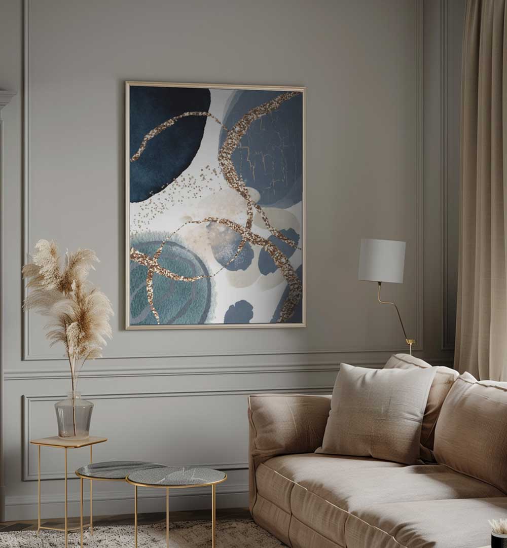 DENIM BLUE , BOHO ART PAINTINGS