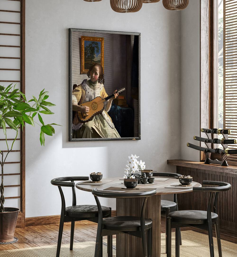 THE GUITAR PLAYER , VINTAGE PAINTINGS