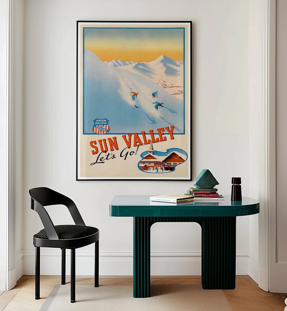 Decorate your space with SUN VALLEY, VINTAGE TRAVEL POSTERS that capture the charm and beauty of this stunning destination.