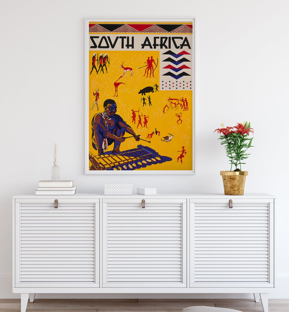 Colorful SOUTH AFRICA III, VINTAGE TRAVEL POSTERS showcase vibrant cultures and landscapes, perfect for decor.
