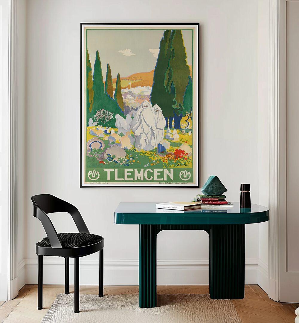 Decorate your space with TLEMCEN, VINTAGE TRAVEL POSTERS, capturing the charm of this historic city beautifully.