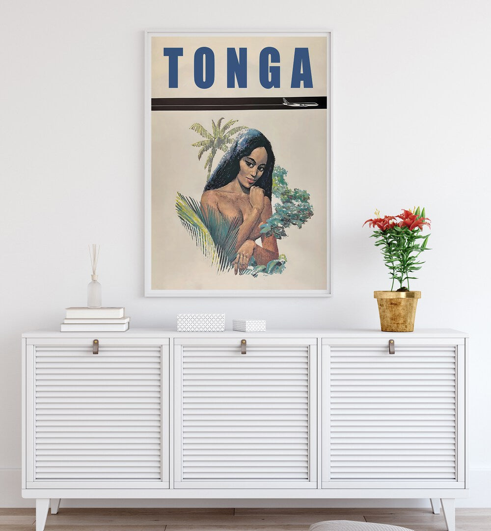Stunning TONGA, VINTAGE TRAVEL POSTERS showcasing tropical beauty, perfect for transforming your space with nostalgia.