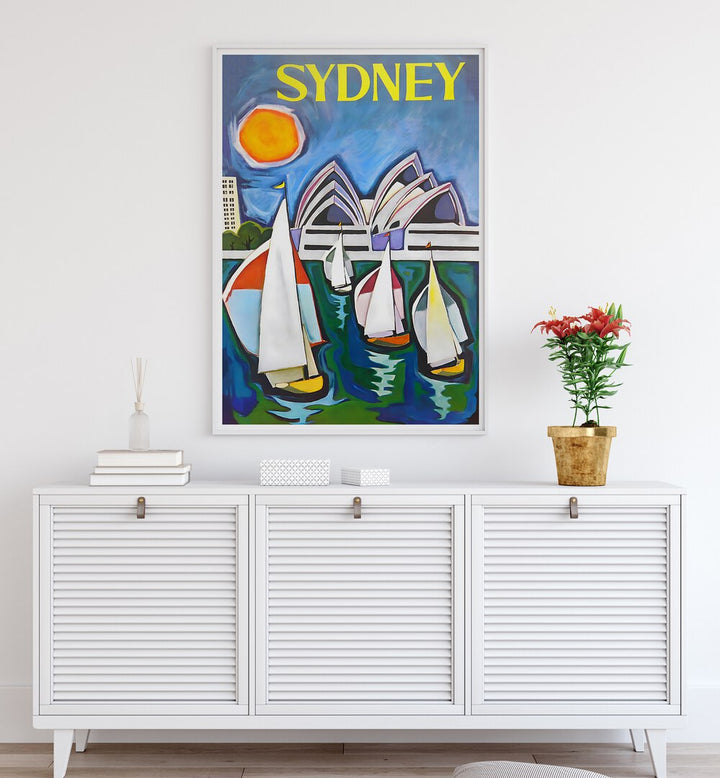 Colorful SYDNEY, VINTAGE TRAVEL POSTERS showcasing iconic scenery, perfect for home or office decor.