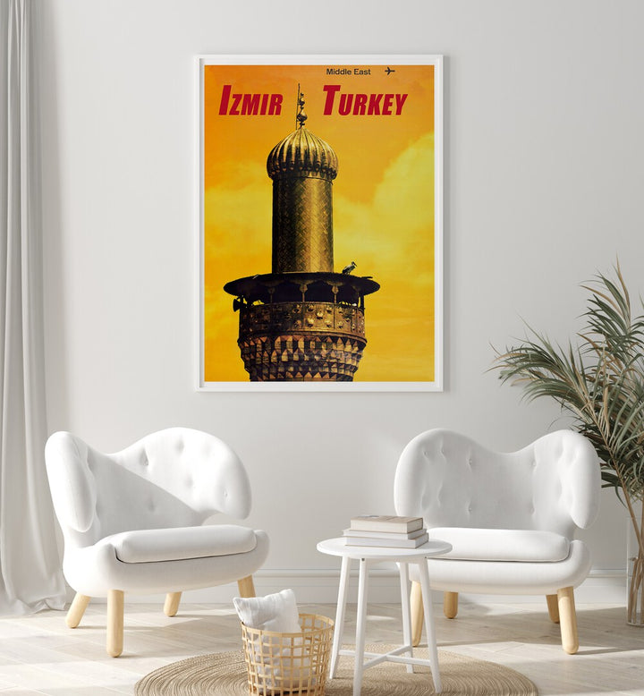 Izmir Turkey poster from TURKEY III, VINTAGE TRAVEL POSTERS, showcasing stunning architecture and vibrant colors.