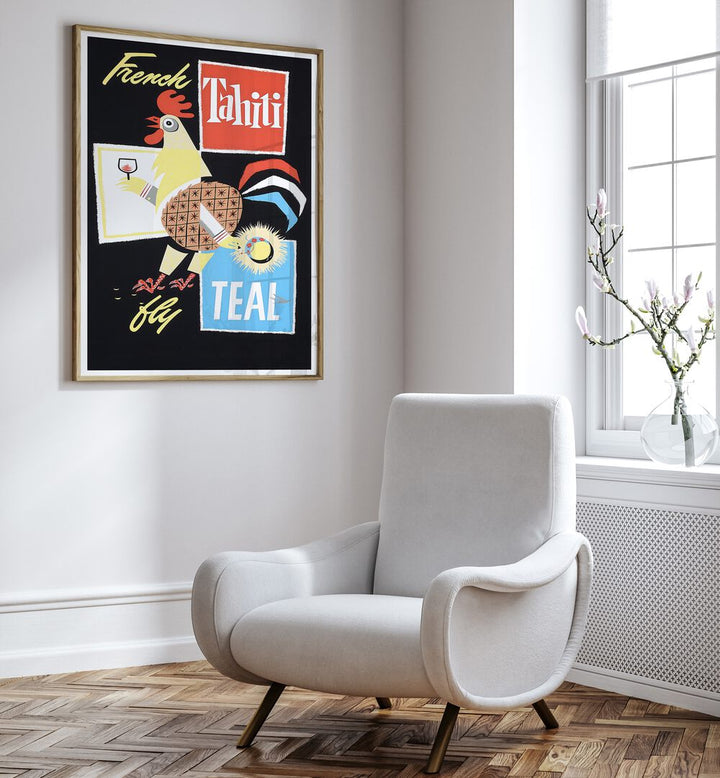 Colorful TAHITI IX, VINTAGE TRAVEL POSTERS enhance your space with vibrant island culture and adventure.