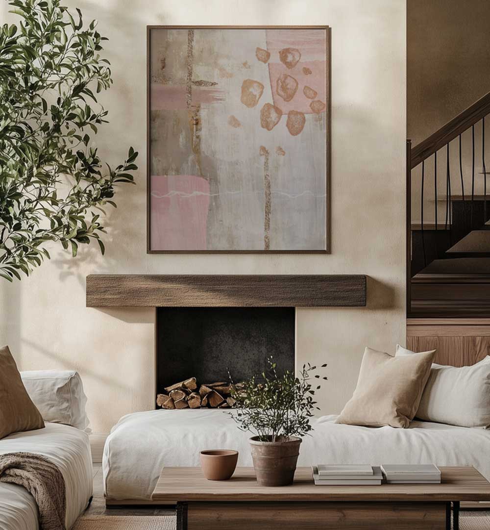 GLORIOUS PINK II , BOHO ART PAINTINGS