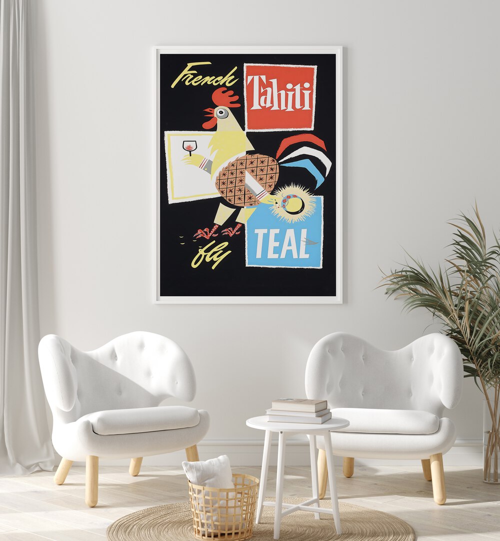 Colorful TAHITI IX vintage travel posters showcasing iconic Tahiti imagery for enchanting home decor.