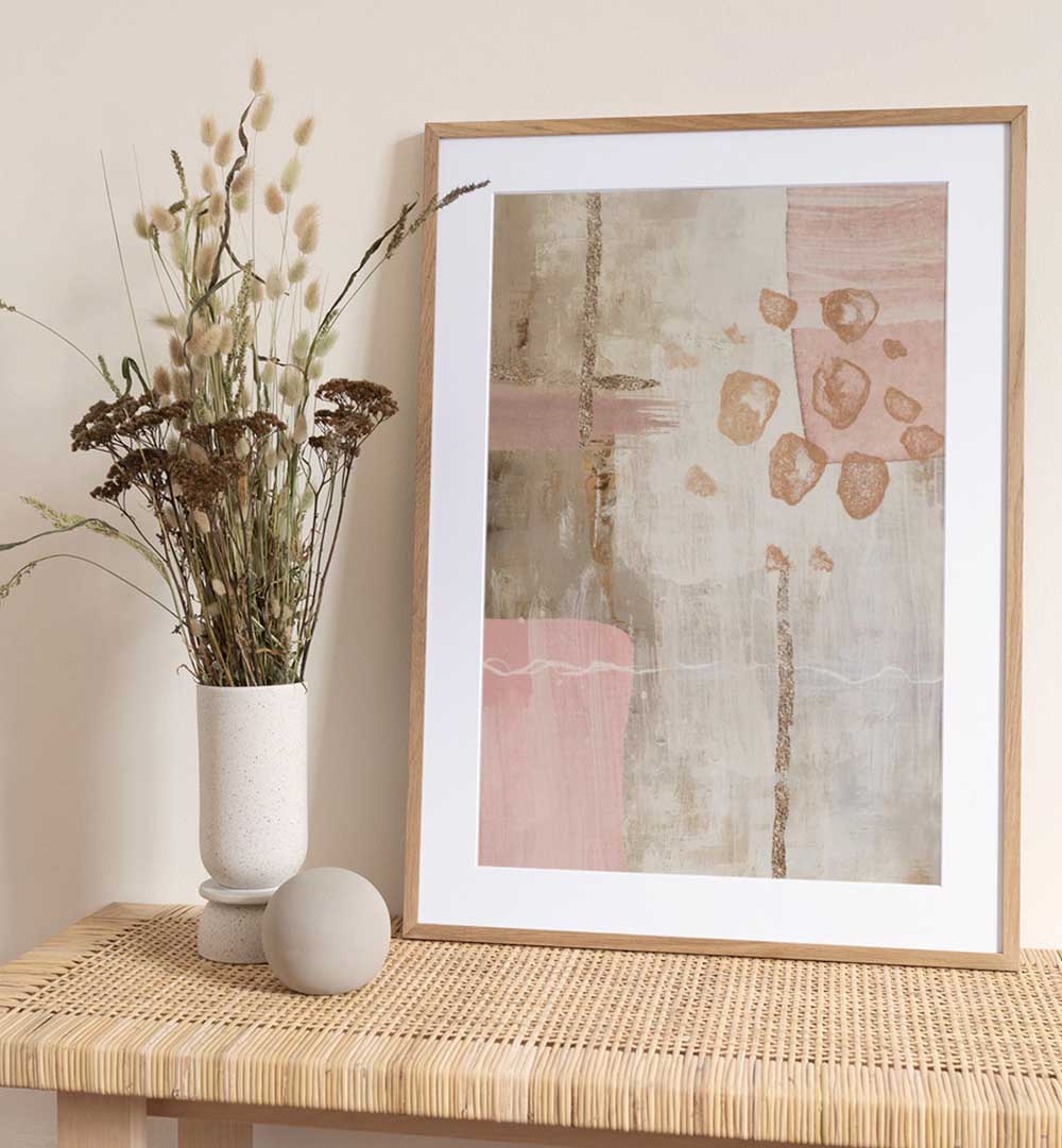 GLORIOUS PINK II , BOHO ART PAINTINGS