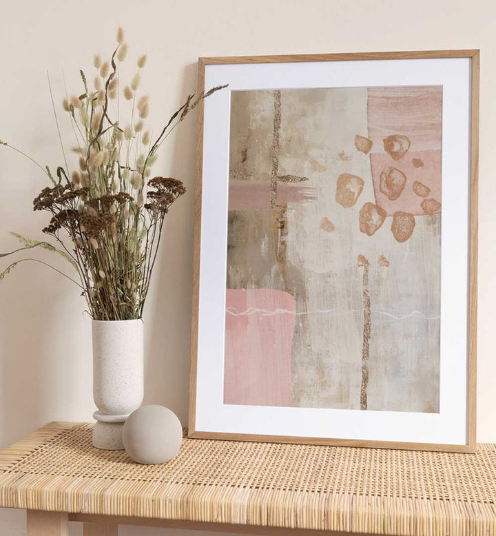 GLORIOUS PINK II , BOHO ART PAINTINGS